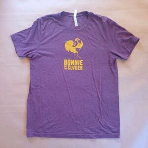 Bonnie And The Clydes Band T Shirt Size L Band Graphic Tee Marroon
